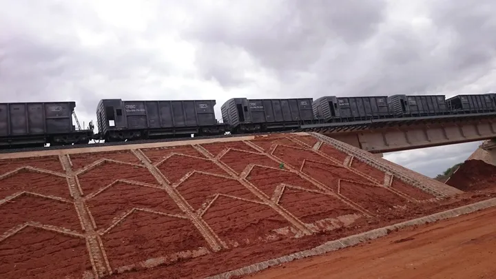 Standard Gauge Railway embankment near the quarantine