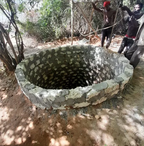 A traditional hand-dug well